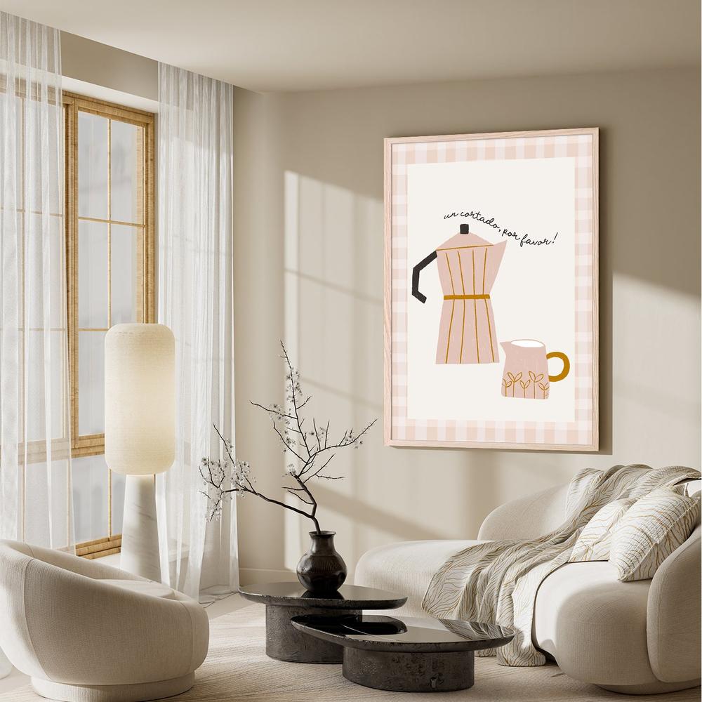 Cortado Coffee Please-by-Menina Lisboa-wall-art-print-canvas-poster-framed-Gioia