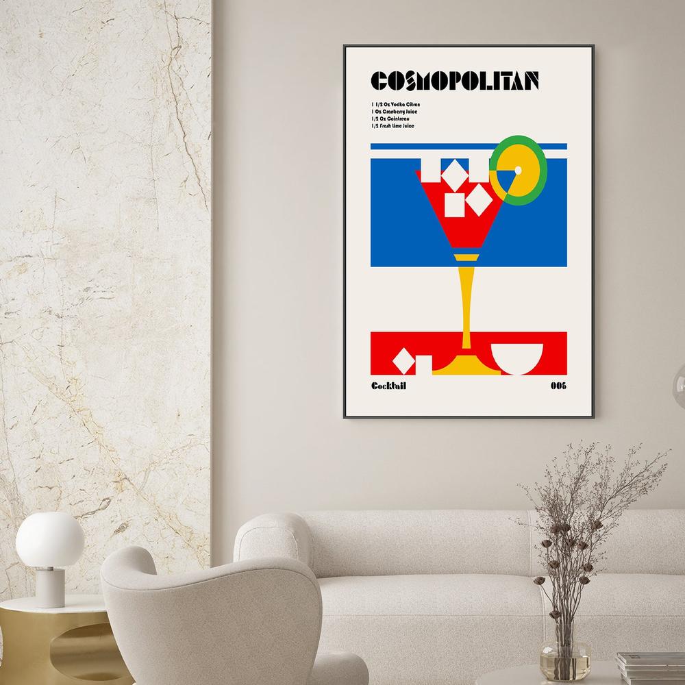 Cosmopolitan Cocktail Recipe-by-Retrodrome-wall-art-print-canvas-poster-framed-Gioia