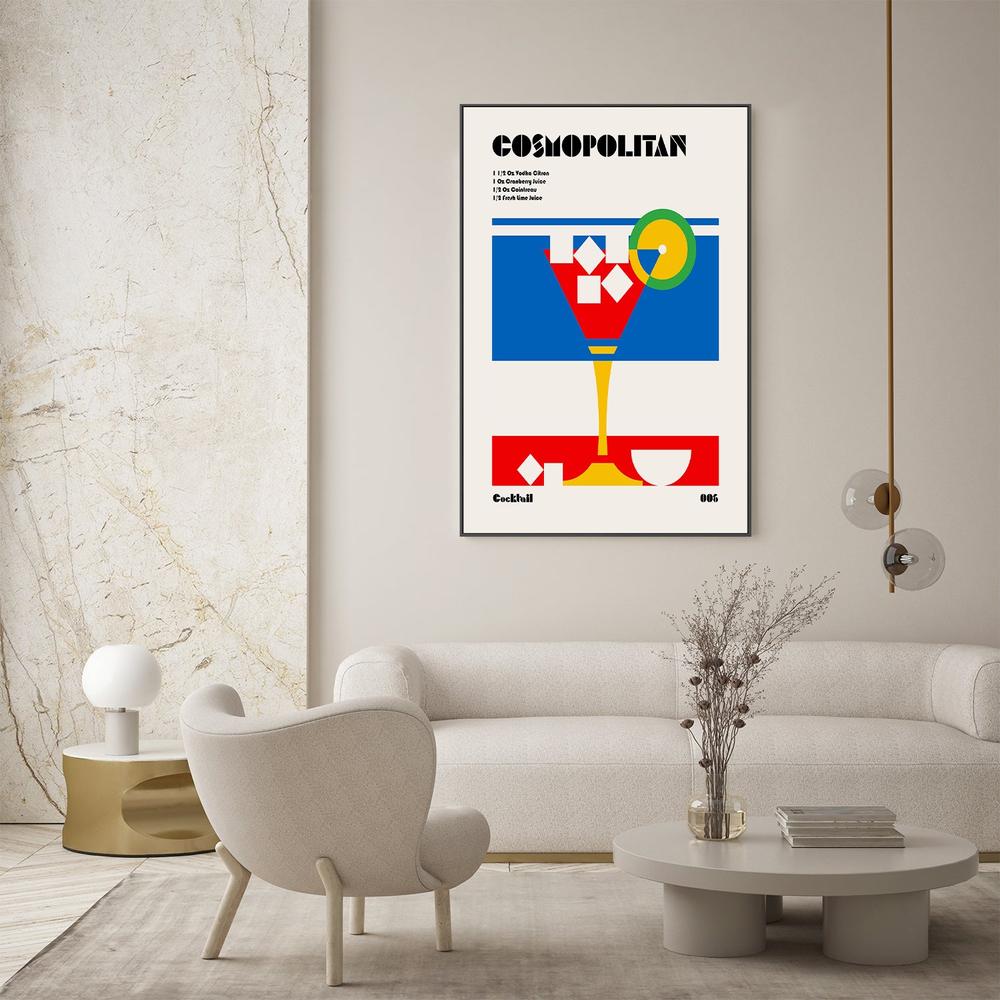 Cosmopolitan Cocktail Recipe-by-Retrodrome-wall-art-print-canvas-poster-framed-Gioia