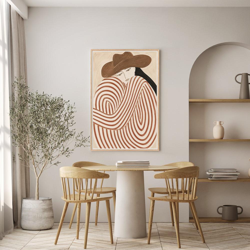 Cowgirl in Circles-by-Lady Hana-wall-art-print-canvas-poster-framed-Gioia