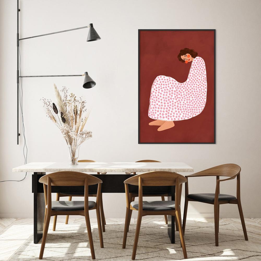 Cozy Dotted Woman-by-Bea Muller-wall-art-print-canvas-poster-framed-Gioia