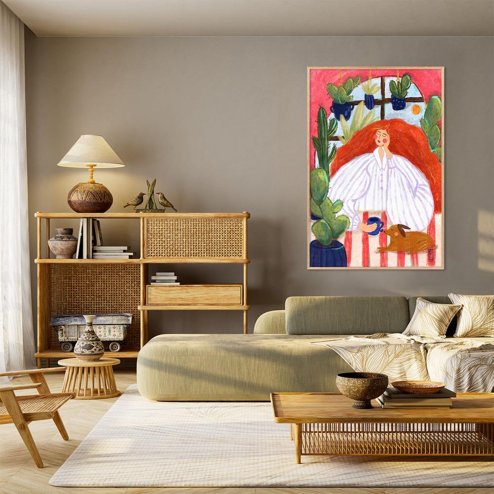 Cozy Morning Relaxation-by-Dirkie Nell-wall-art-print-canvas-poster-framed-Gioia