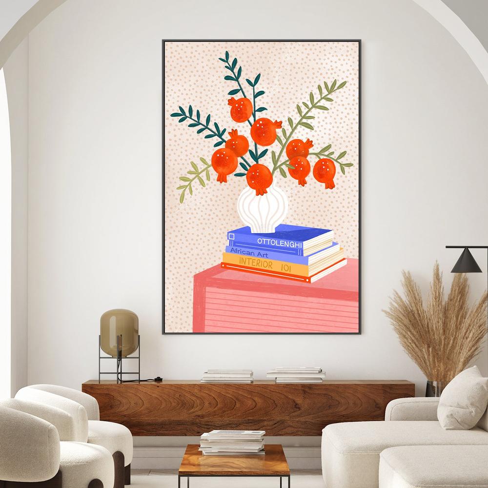 Cozy Tabletop Pomegranates-by-Bea Muller-wall-art-print-canvas-poster-framed-Gioia