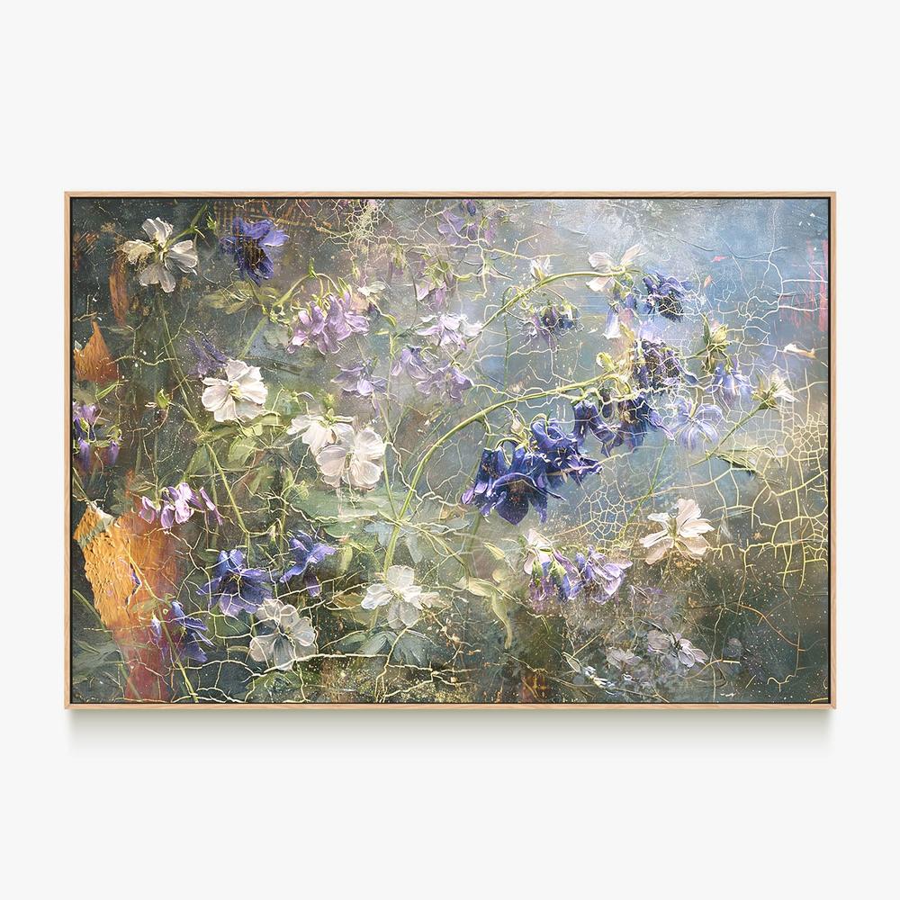 Cracked Vintage Flowers-by-Rafal Kulik-wall-art-print-canvas-poster-framed-Gioia