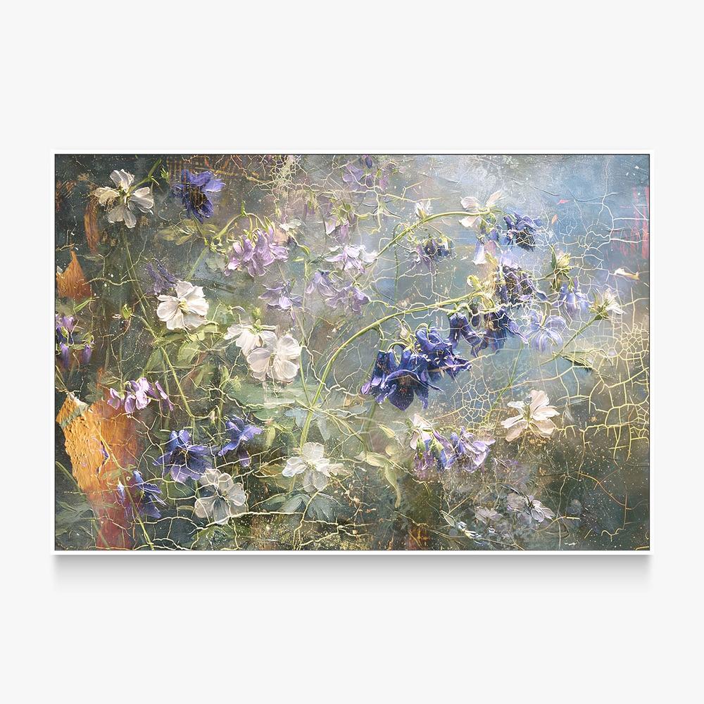 Cracked Vintage Flowers-by-Rafal Kulik-wall-art-print-canvas-poster-framed-Gioia
