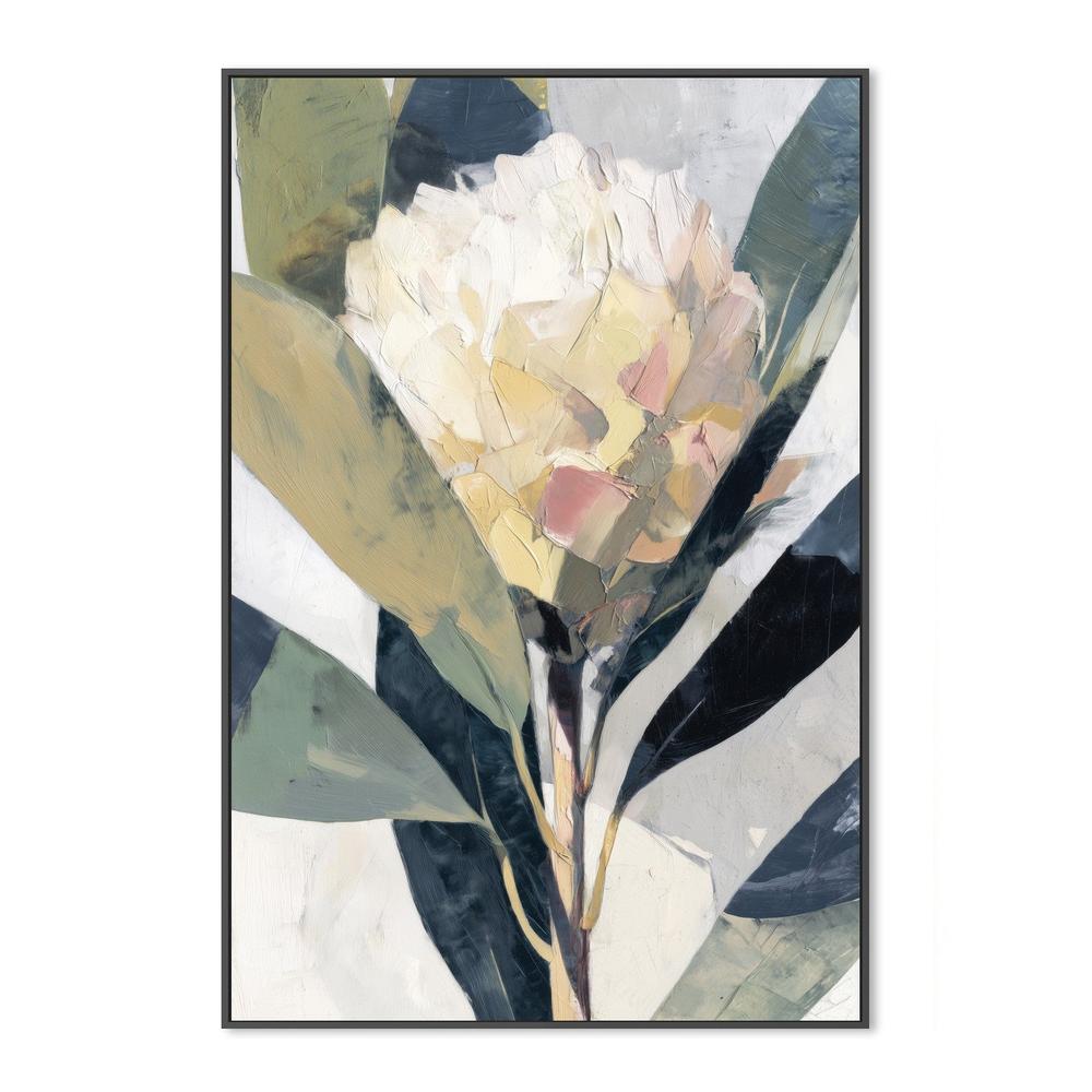 Cream Bloom with Textured Petals-by-Chromatic Storm Studio-wall-art-print-canvas-poster-framed-Gioia