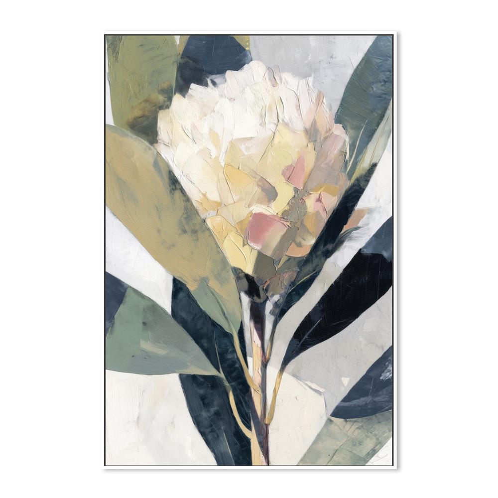 Cream Bloom with Textured Petals-by-Chromatic Storm Studio-wall-art-print-canvas-poster-framed-Gioia