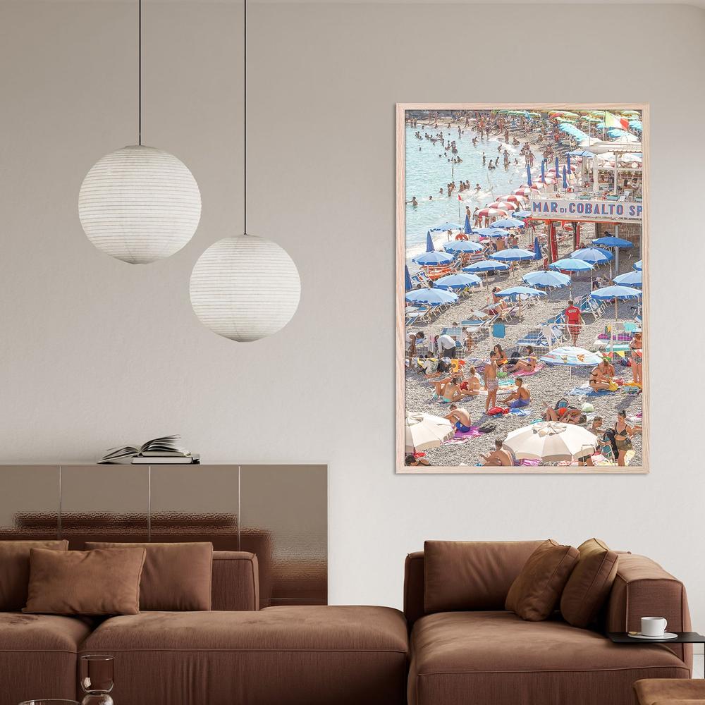 Crowded Summer Beach-by-Henrike Schenk-wall-art-print-canvas-poster-framed-Gioia