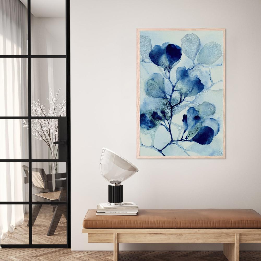 Cyanotype Cherry Branch-by-Jordão de Abreu-wall-art-print-canvas-poster-framed-Gioia