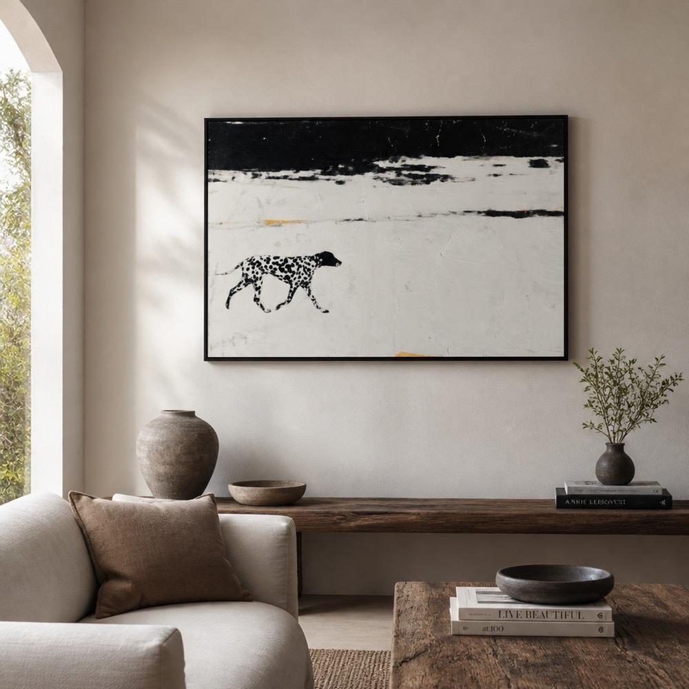 Dalmatian on the Shore-by-Chromatic Storm Studio-wall-art-print-canvas-poster-framed-Gioia