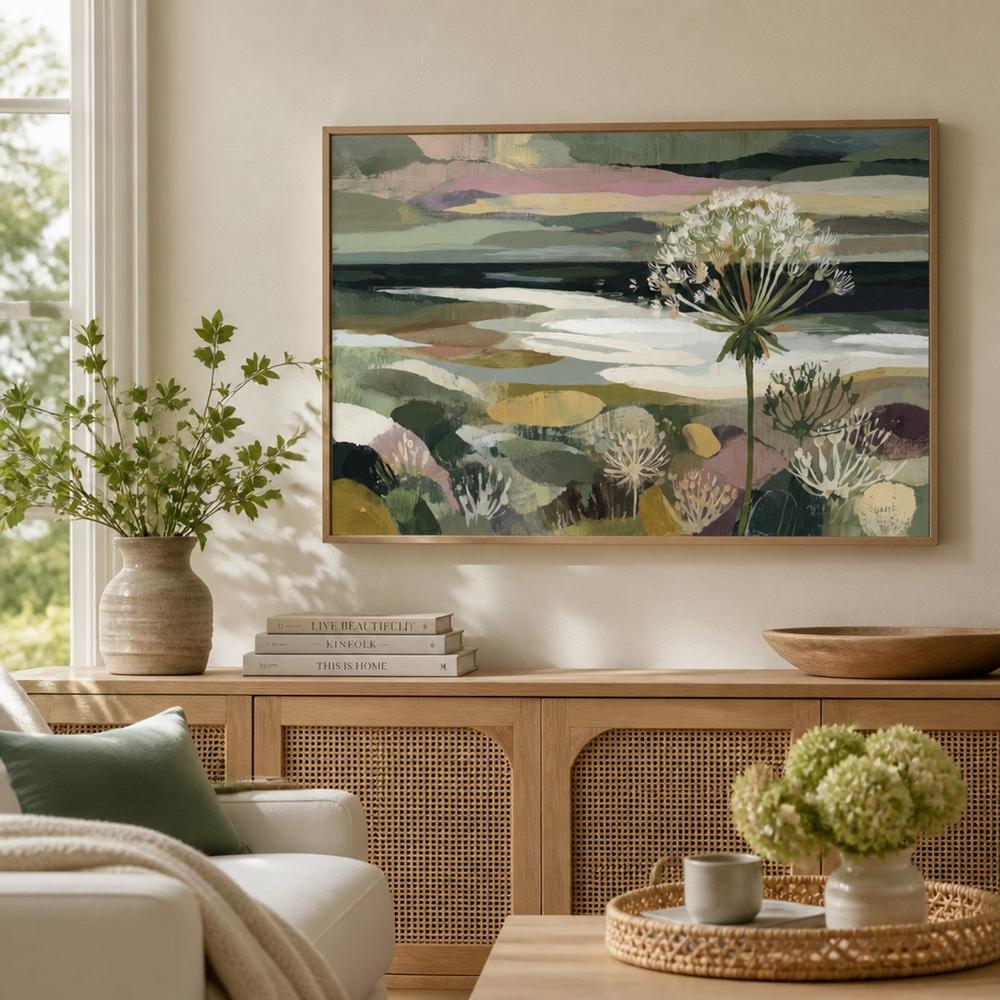 Dandelion Misty Meadow-by-Chromatic Storm Studio-wall-art-print-canvas-poster-framed-Gioia