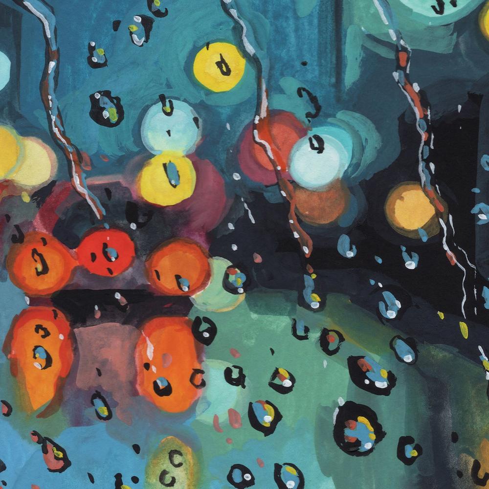 Disco Rain-by-Kate Jarvik Birch-wall-art-print-canvas-poster-framed-Gioia