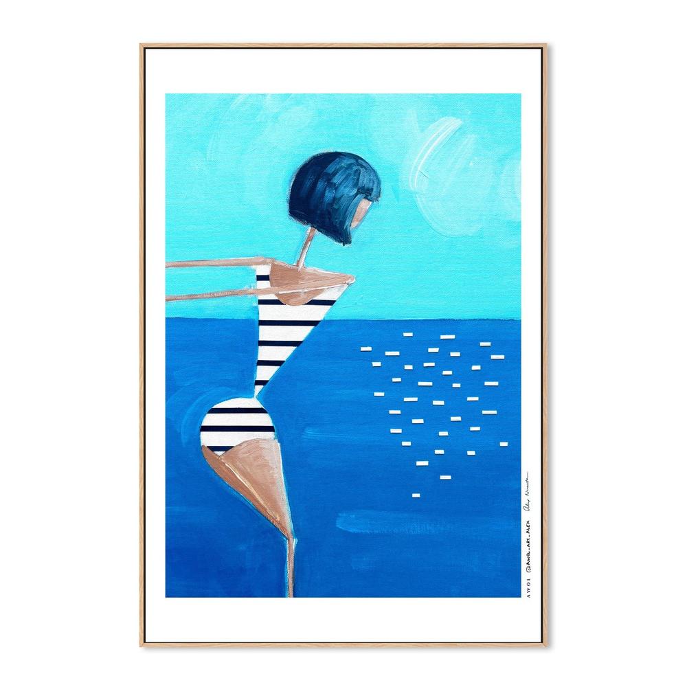 DIVING WOMAN-by-Alex Nereuta-wall-art-print-canvas-poster-framed-Gioia
