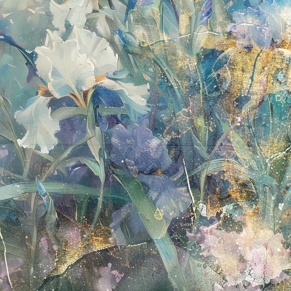 Dreamy Blue Irises-by-Rafal Kulik-wall-art-print-canvas-poster-framed-Gioia
