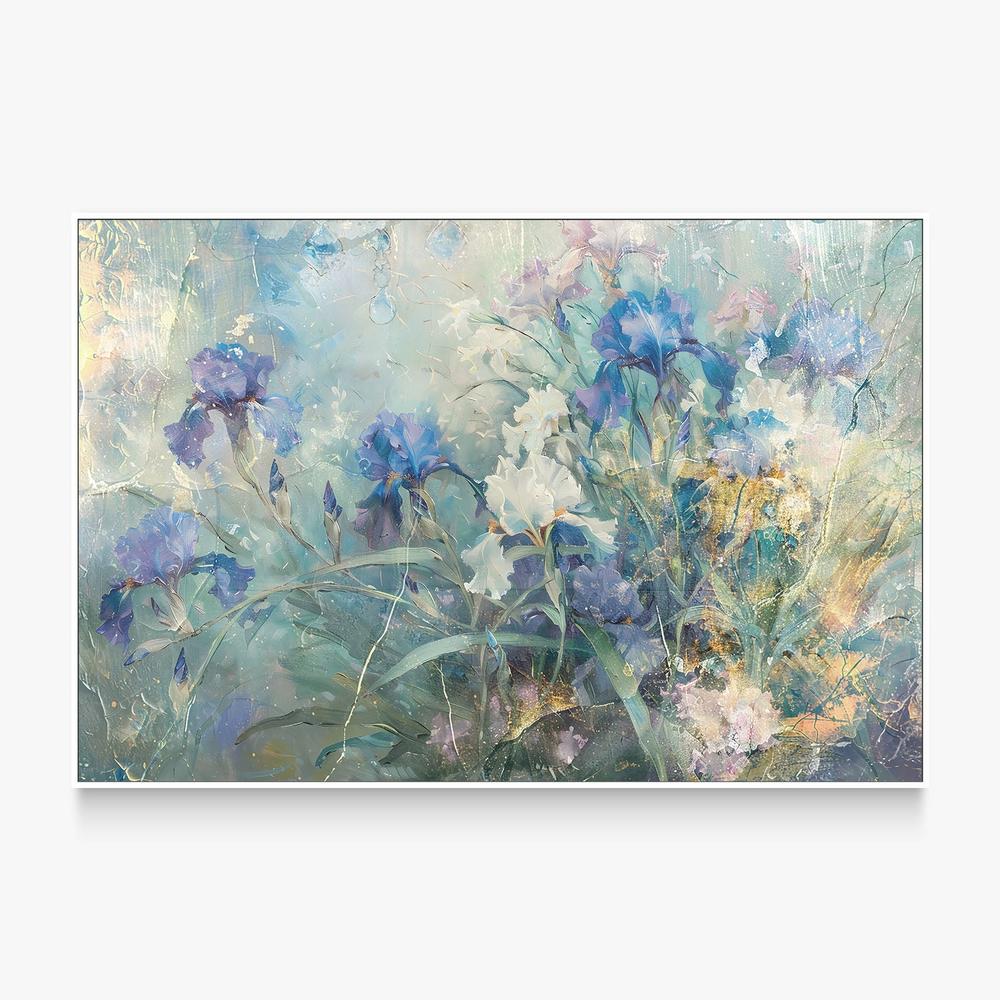 Dreamy Blue Irises-by-Rafal Kulik-wall-art-print-canvas-poster-framed-Gioia