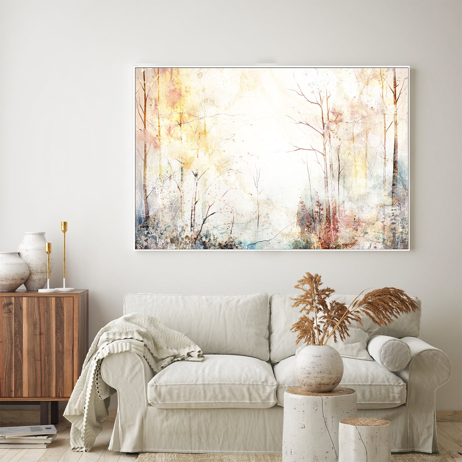 Dreamy Golden Forest-by-Rafal Kulik-wall-art-print-canvas-poster-framed-Gioia