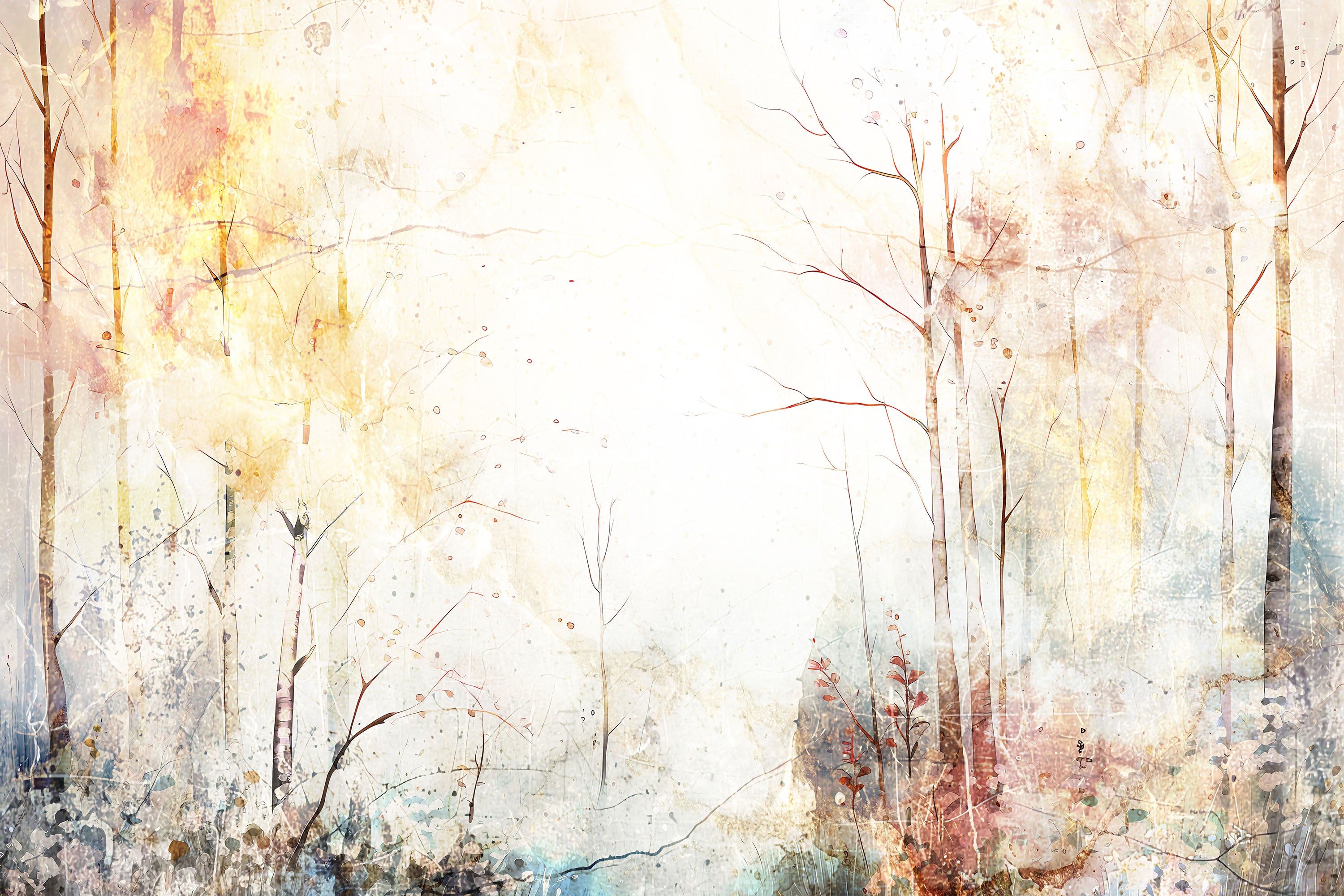 Dreamy Golden Forest-by-Rafal Kulik-wall-art-print-canvas-poster-framed-Gioia