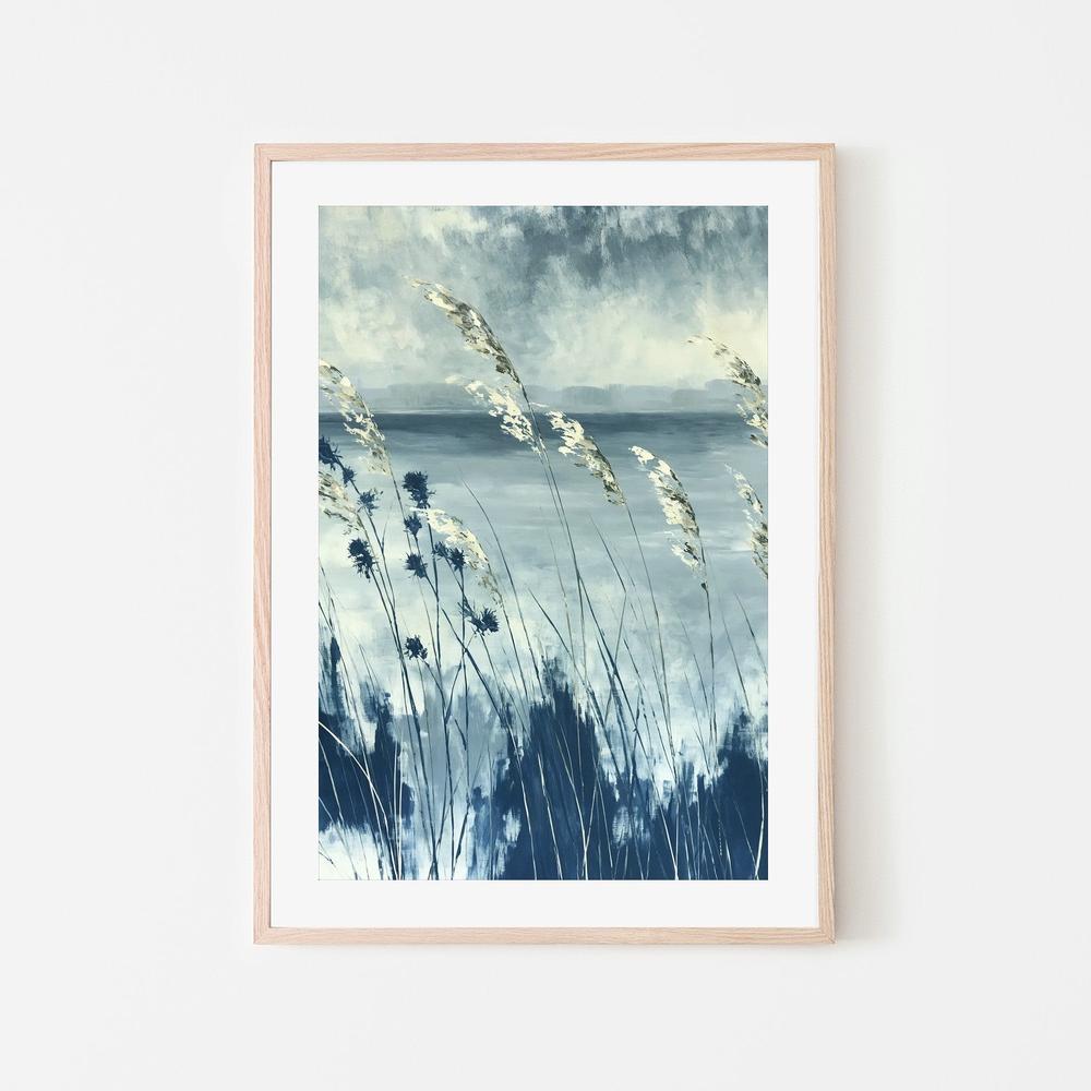 Dune Oats Coastal Sky-by-Chromatic Storm Studio-wall-art-print-canvas-poster-framed-Gioia