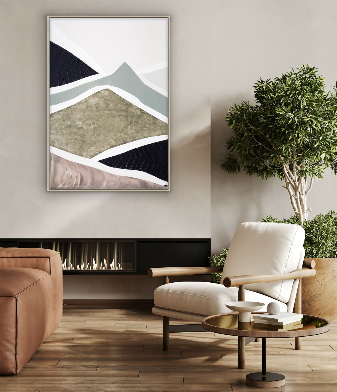 Mountain Ranges 2. Original Hand-Painted Canvas By Ani Ipradjian
