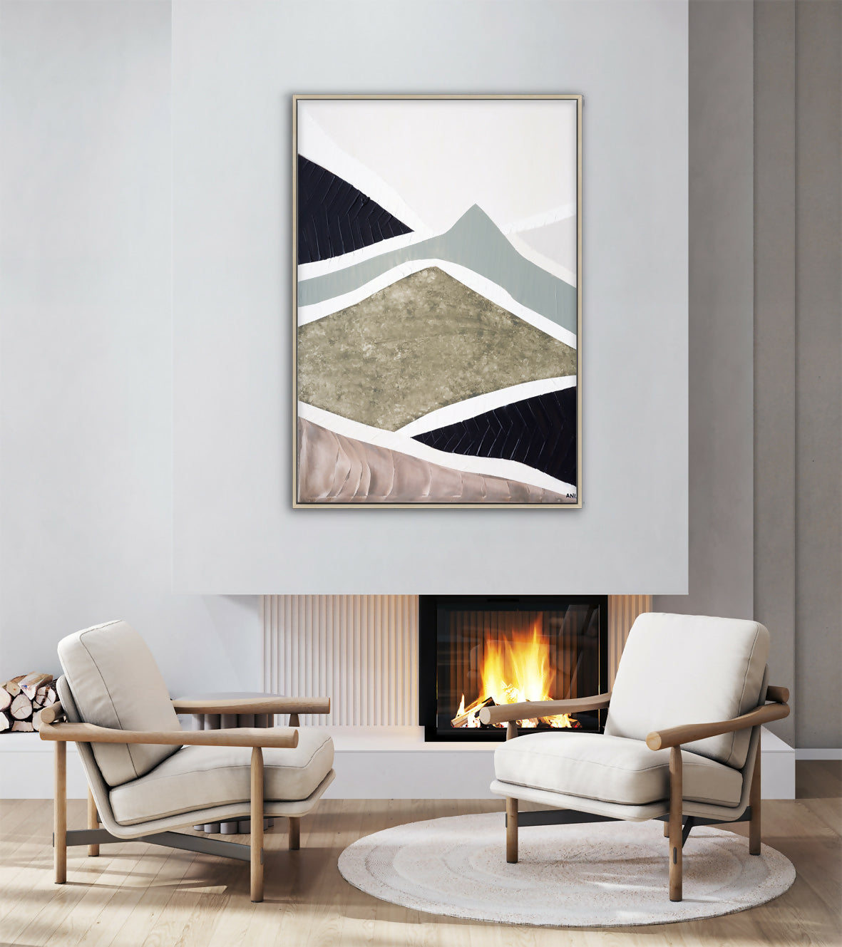Mountain Ranges 2. Original Hand-Painted Canvas By Ani Ipradjian