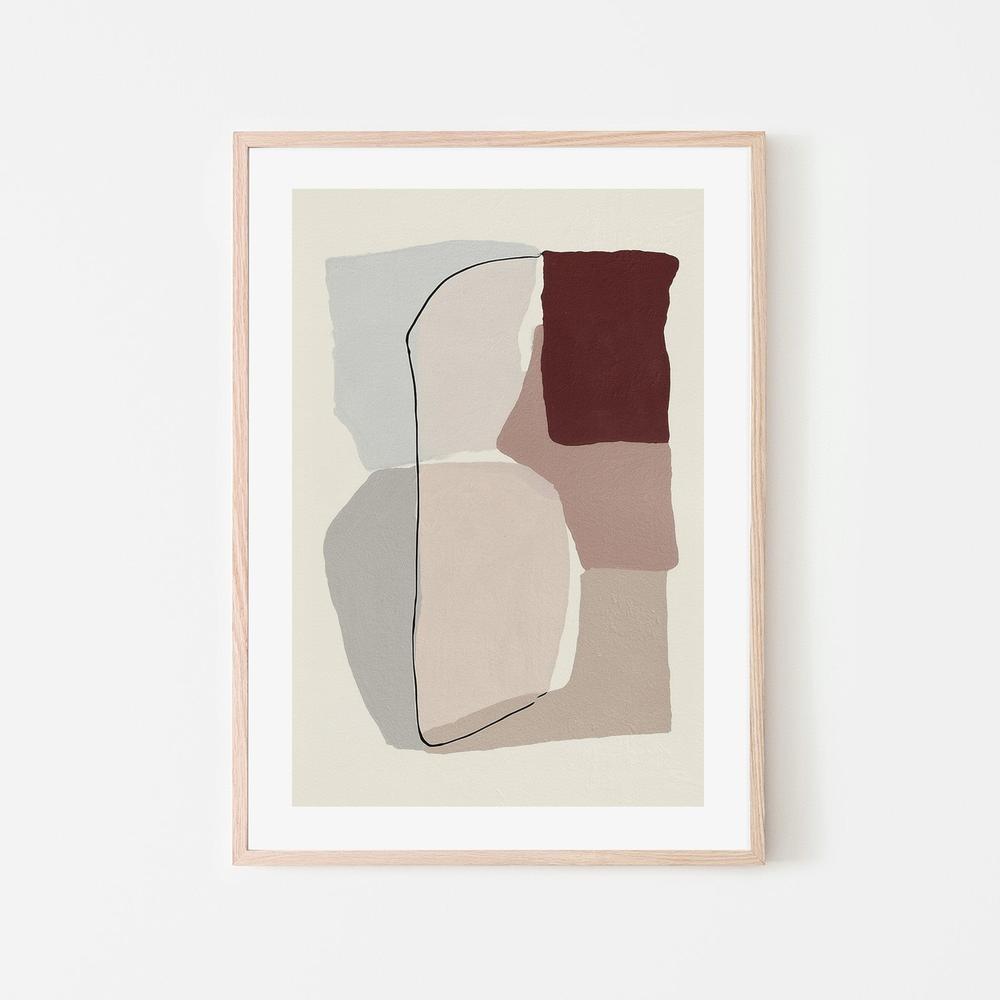 Earthy Abstract Shapes-by-Alma-wall-art-print-canvas-poster-framed-Gioia