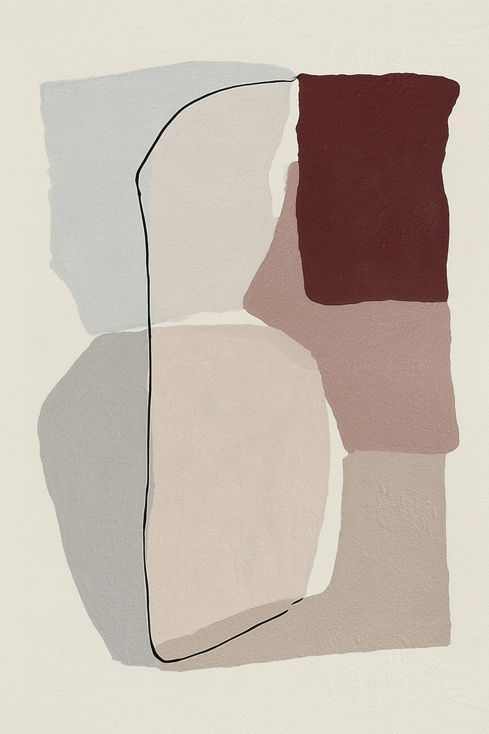 Earthy Abstract Shapes-by-Alma-wall-art-print-canvas-poster-framed-Gioia