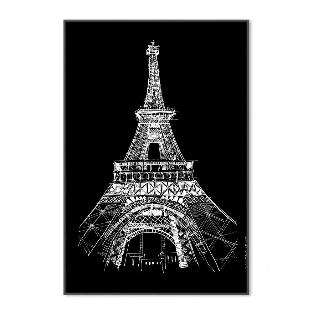 Eiffel Tower Sketch-by-Alex Nereuta-wall-art-print-canvas-poster-framed-Gioia