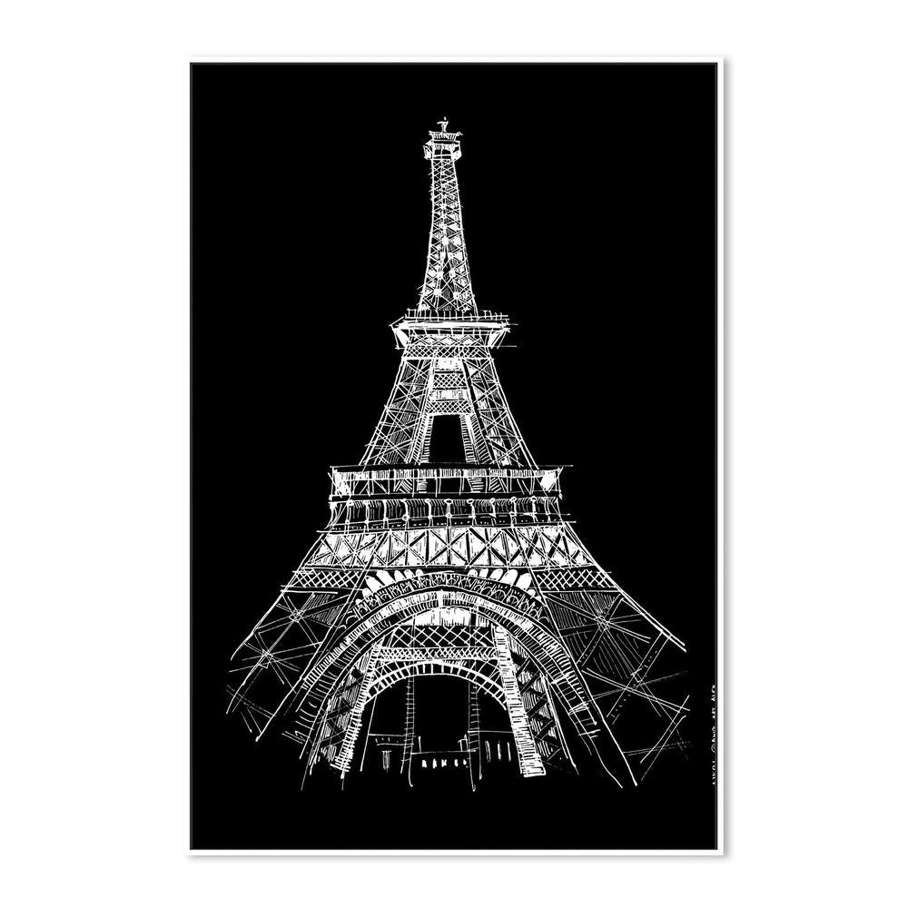 Eiffel Tower Sketch-by-Alex Nereuta-wall-art-print-canvas-poster-framed-Gioia