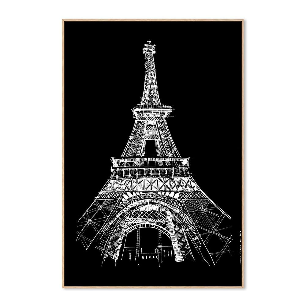 Eiffel Tower Sketch-by-Alex Nereuta-wall-art-print-canvas-poster-framed-Gioia