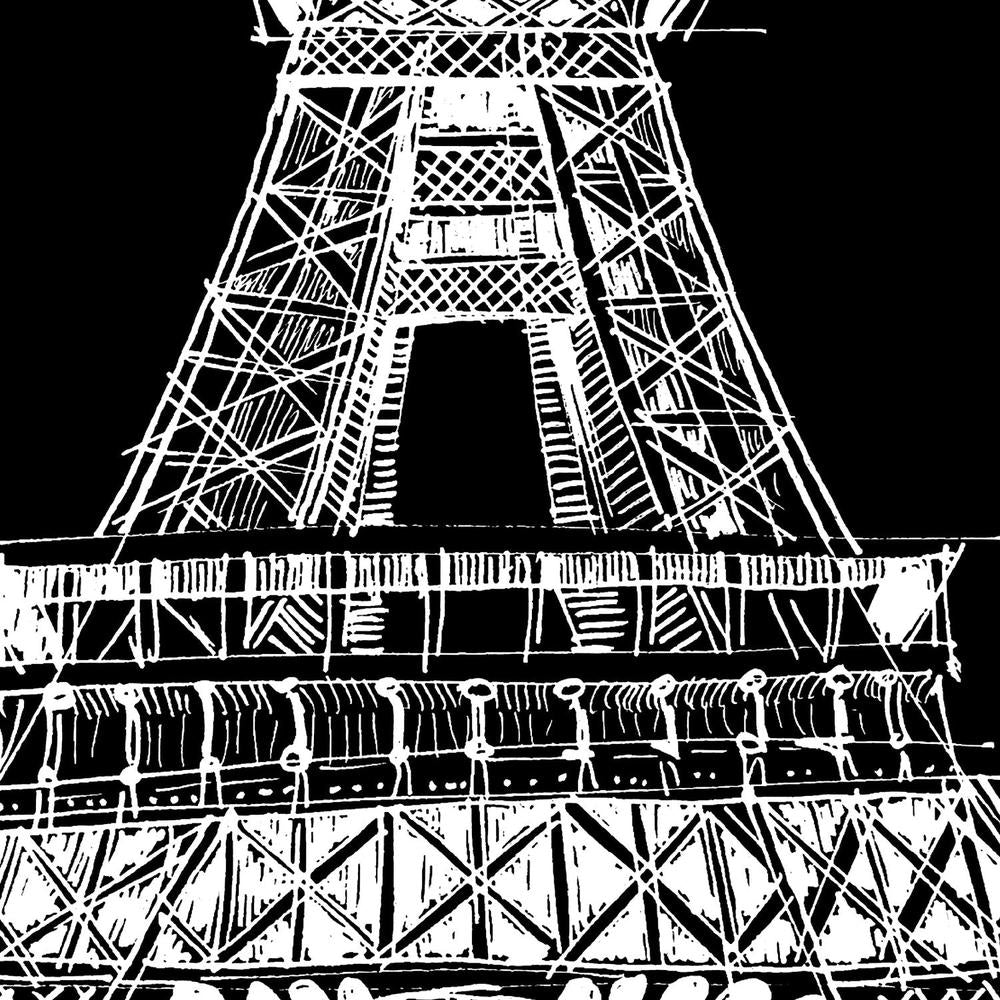 Eiffel Tower Sketch-by-Alex Nereuta-wall-art-print-canvas-poster-framed-Gioia