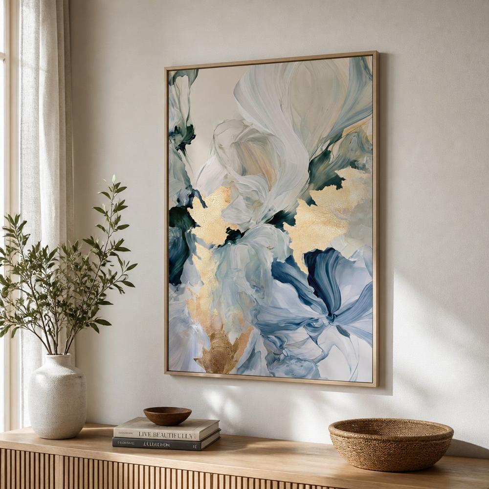 Elegant Gilded Floral Abstract-by-Stephanie Jeuffroy-wall-art-print-canvas-poster-framed-Gioia