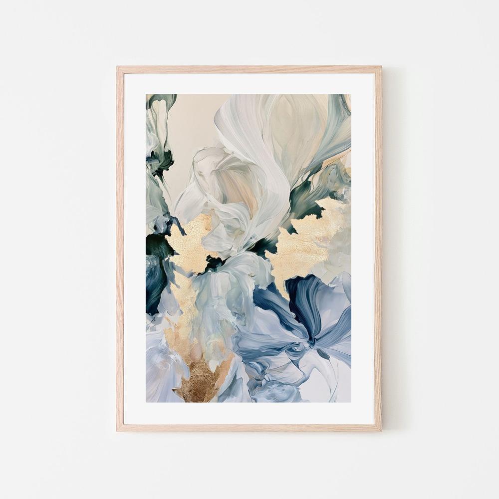 Elegant Gilded Floral Abstract-by-Stephanie Jeuffroy-wall-art-print-canvas-poster-framed-Gioia