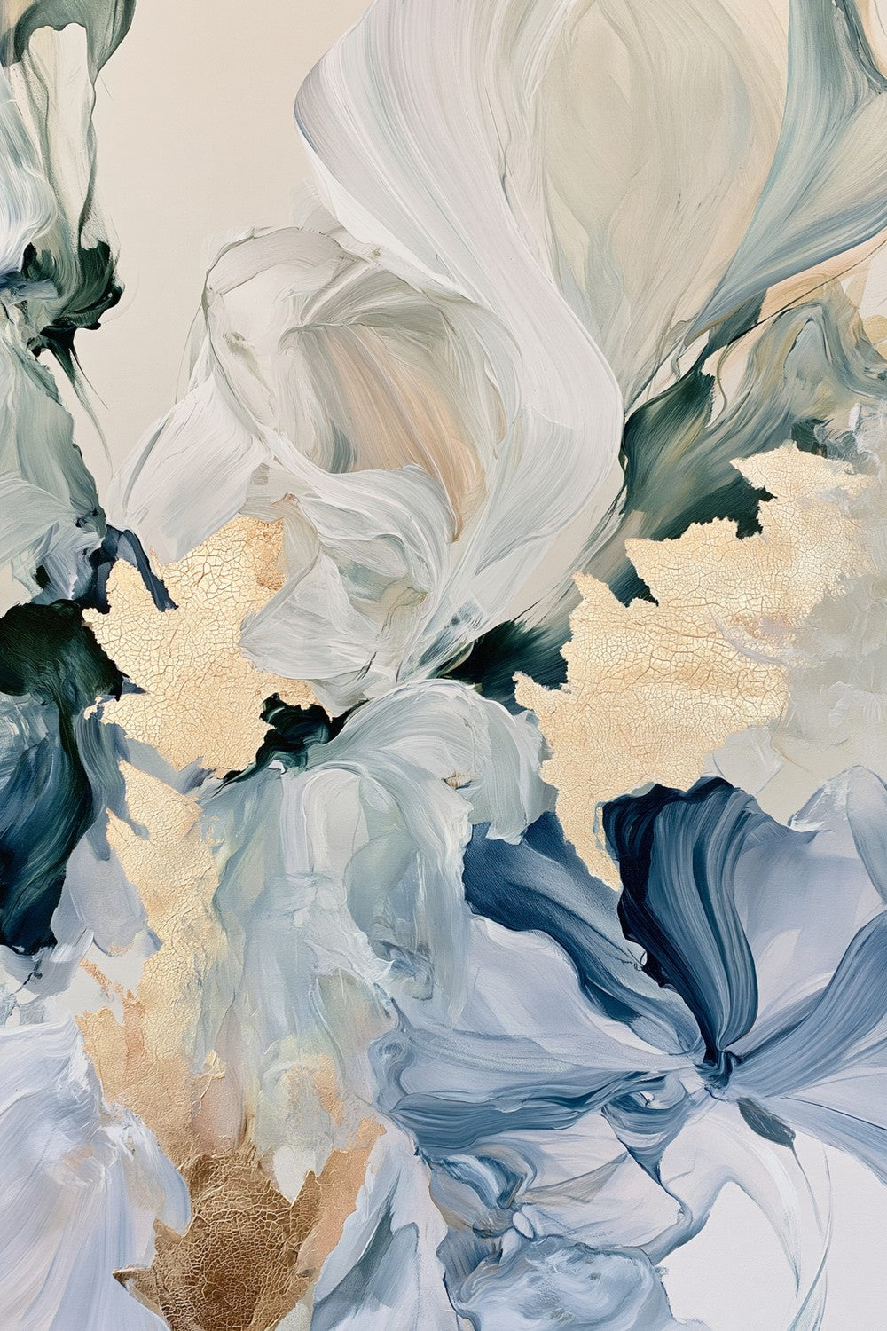 Elegant Gilded Floral Abstract-by-Stephanie Jeuffroy-wall-art-print-canvas-poster-framed-Gioia