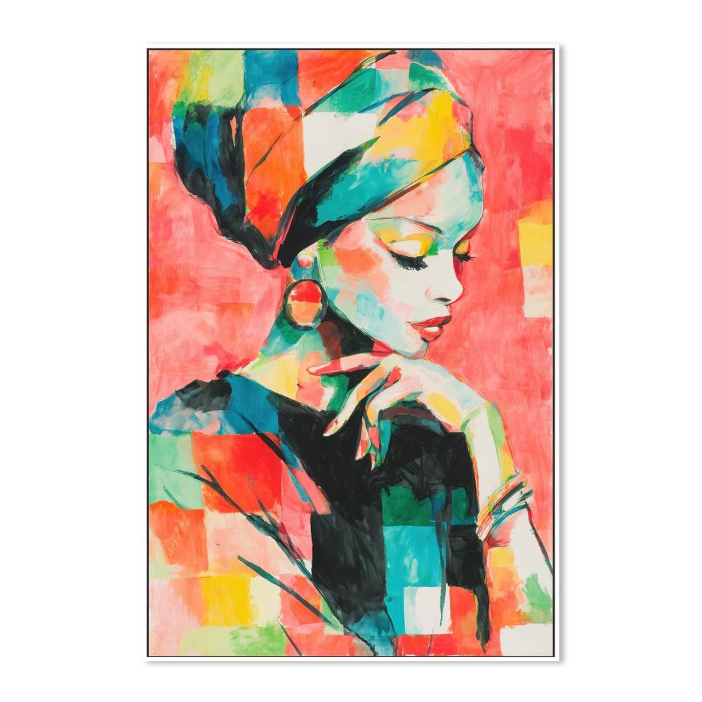 Elegant Woman with Turban-by-Chromatic Storm Studio-wall-art-print-canvas-poster-framed-Gioia