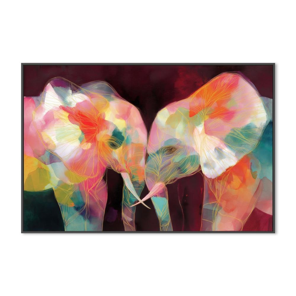 Elephant Mother and Calf-by-Chromatic Storm Studio-wall-art-print-canvas-poster-framed-Gioia