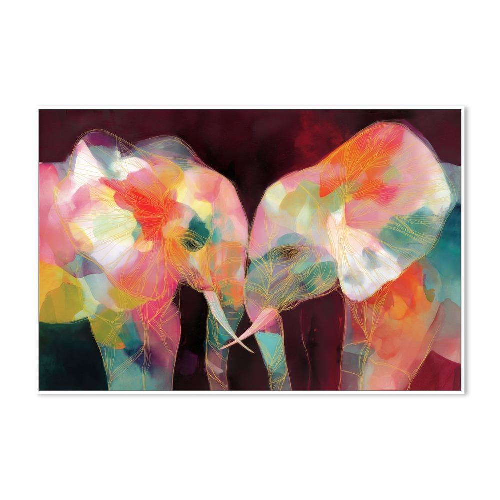 Elephant Mother and Calf-by-Chromatic Storm Studio-wall-art-print-canvas-poster-framed-Gioia