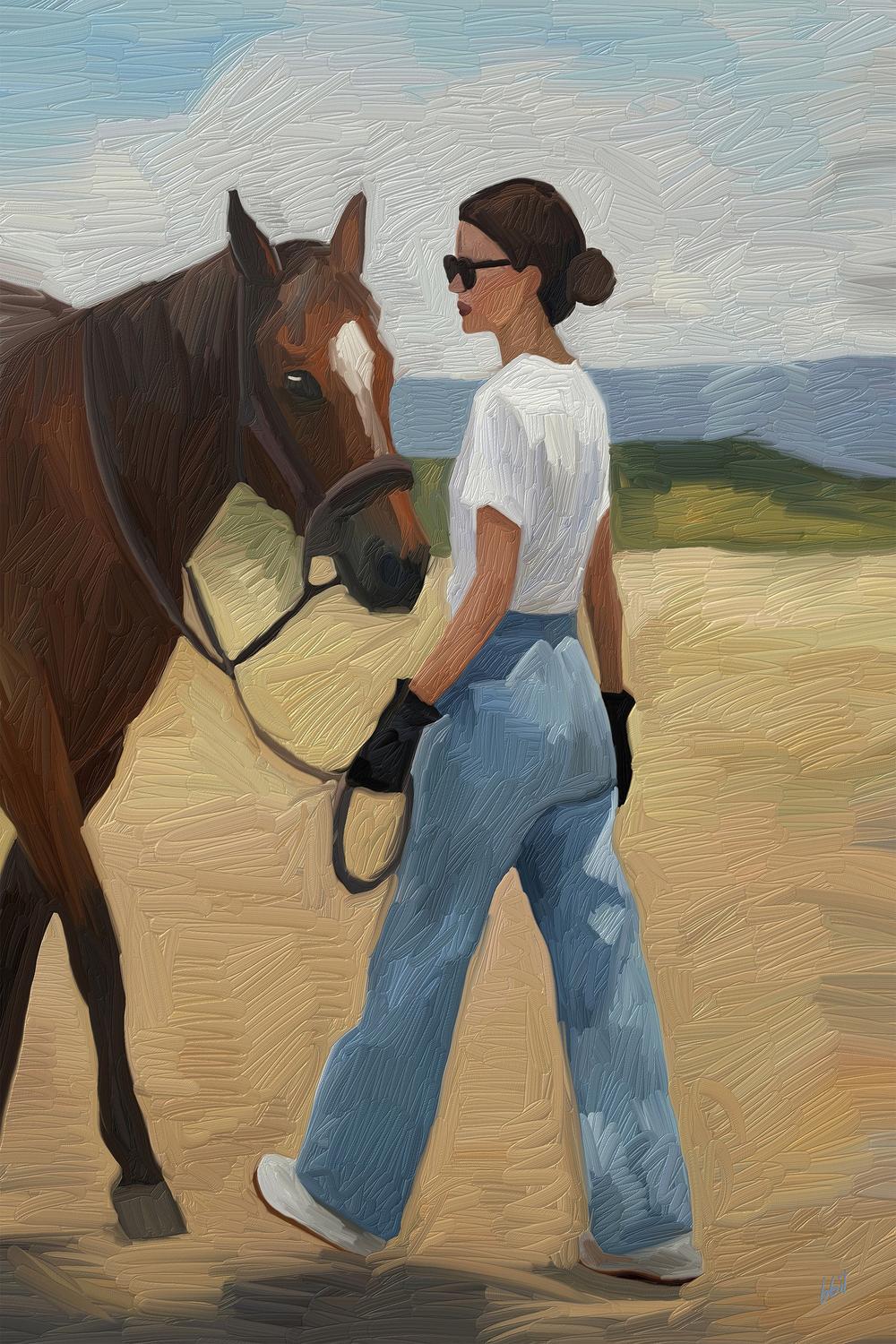 ELLA Y CABALLO-by-Giovanna Gil Alves-wall-art-print-canvas-poster-framed-Gioia