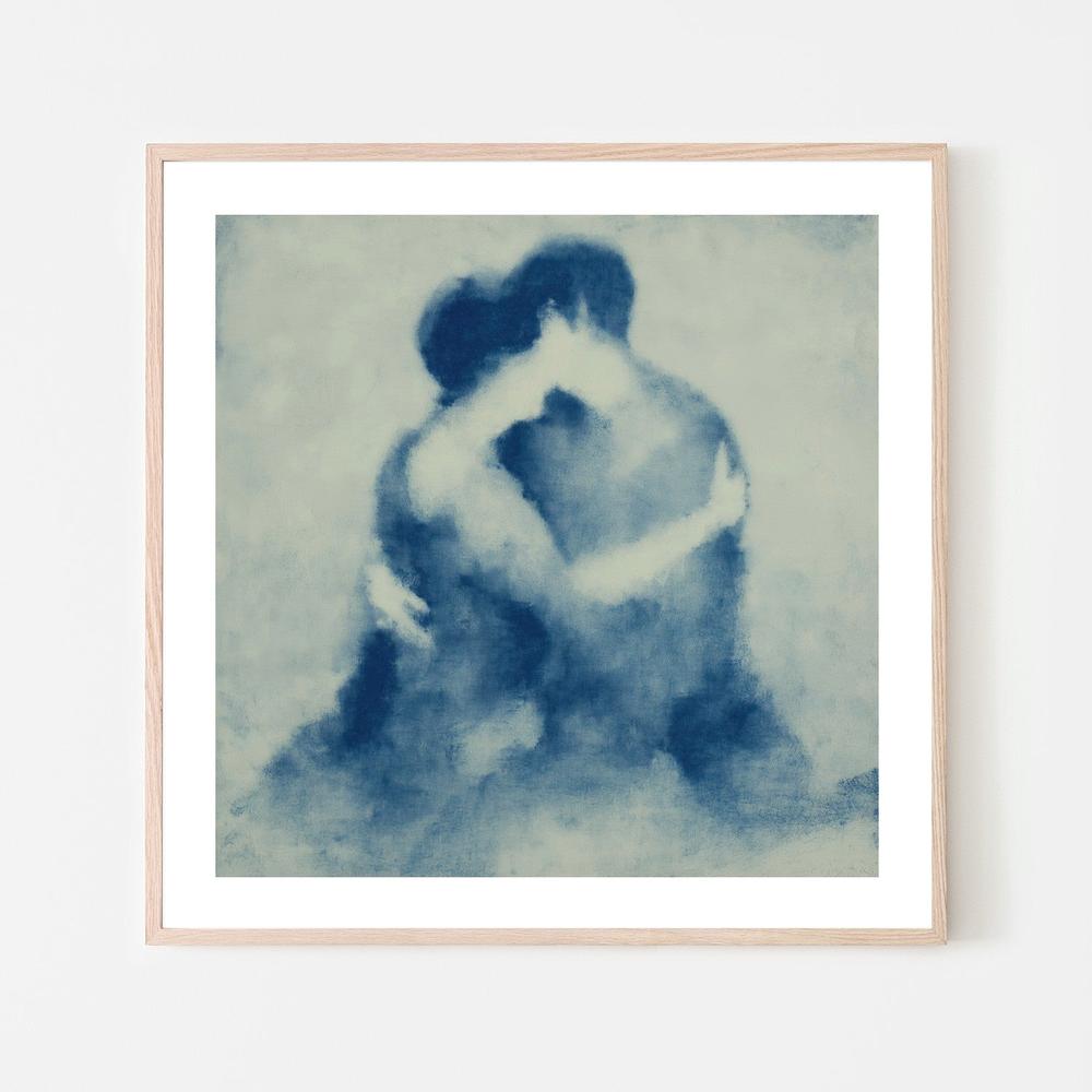 Embrace in Blue-by-Chromatic Storm Studio-wall-art-print-canvas-poster-framed-Gioia