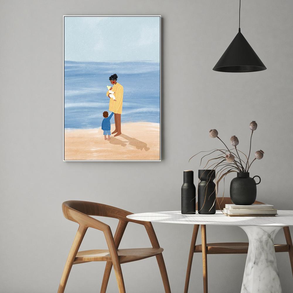 Family Beach Day-by-Bea Muller-wall-art-print-canvas-poster-framed-Gioia
