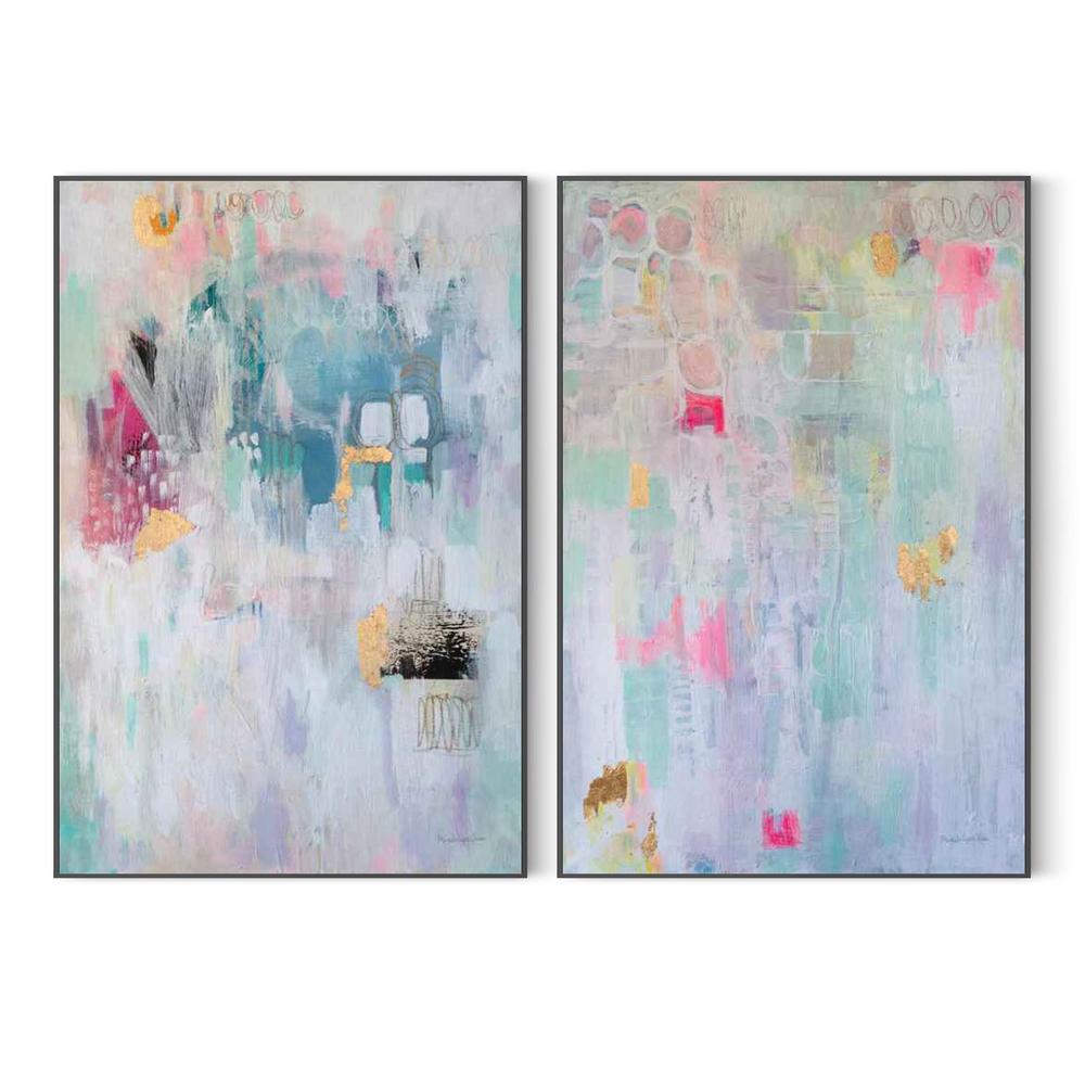Feels Like Home & Summer House, Set Of 2-by-Mercedes Lopez Charro-wall-art-print-canvas-poster-framed-Gioia