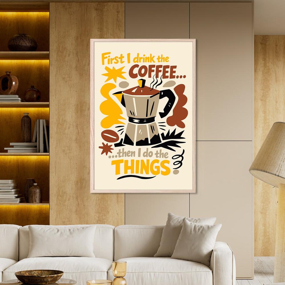First Coffee Then Things-by-Patryk Krygowski-wall-art-print-canvas-poster-framed-Gioia