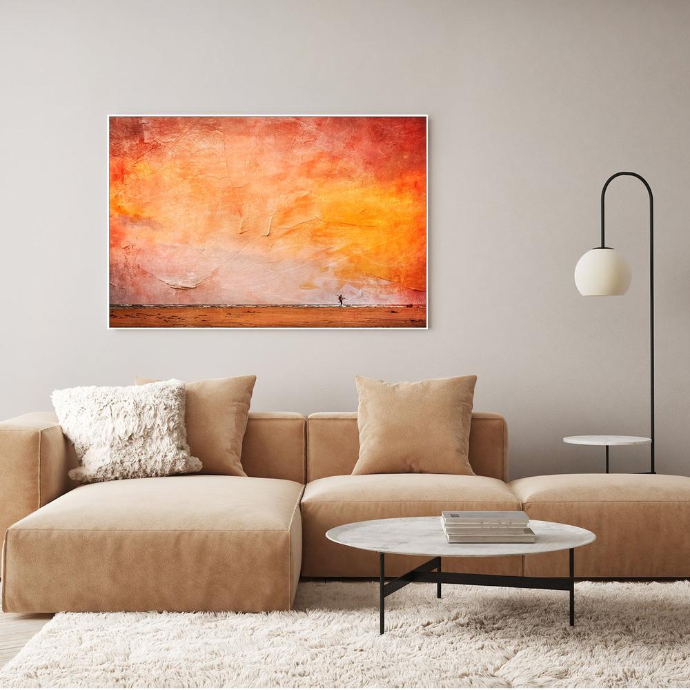 Fisherman Walking Home against a Painted Sunset Sky (Roving)-by-Andrew Paranavitana-wall-art-print-canvas-poster-framed-Gioia