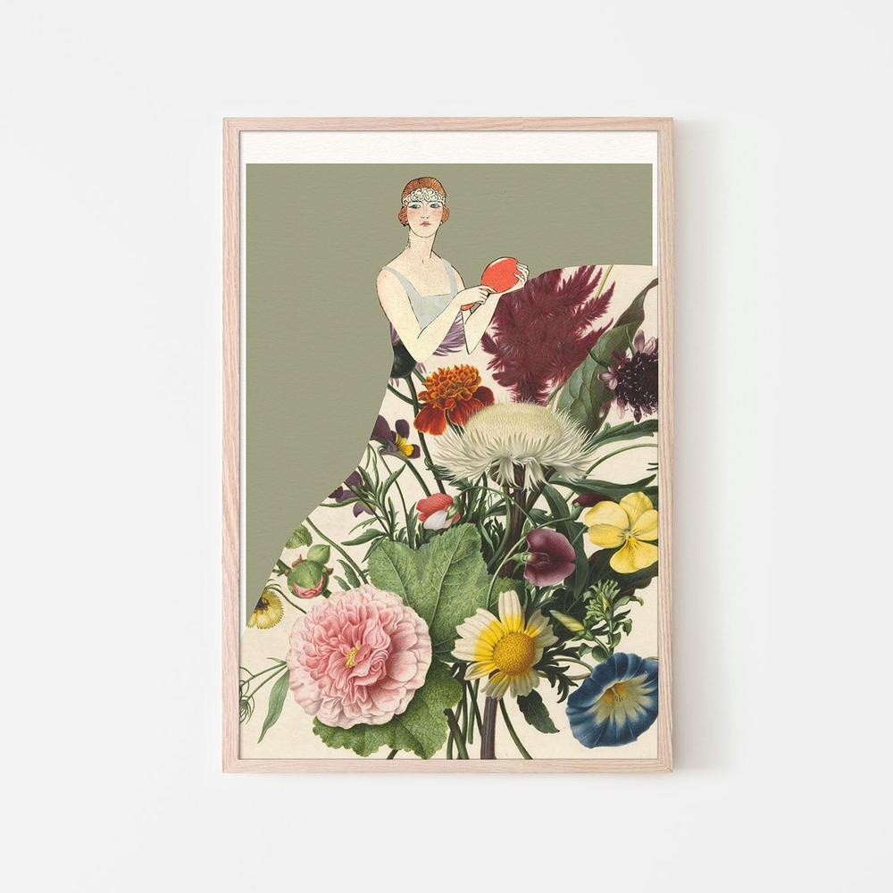 Flapper Floral Fashion-by-Wild Violets-wall-art-print-canvas-poster-framed-Gioia
