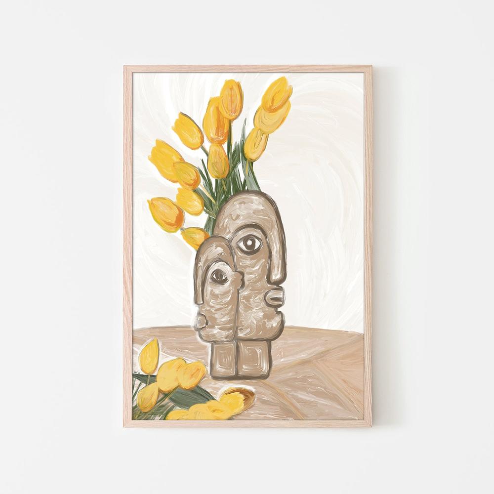 FLOR AMARILLA-by-Giovanna Gil Alves-wall-art-print-canvas-poster-framed-Gioia