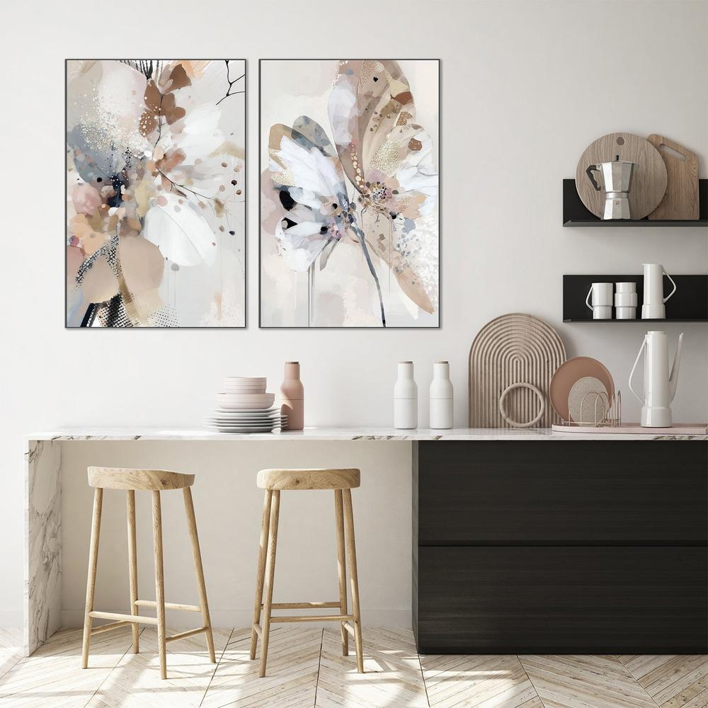 Floral Confetti , Trio, Style A & B, Set Of 2-by-Bella Eve-wall-art-print-canvas-poster-framed-Gioia