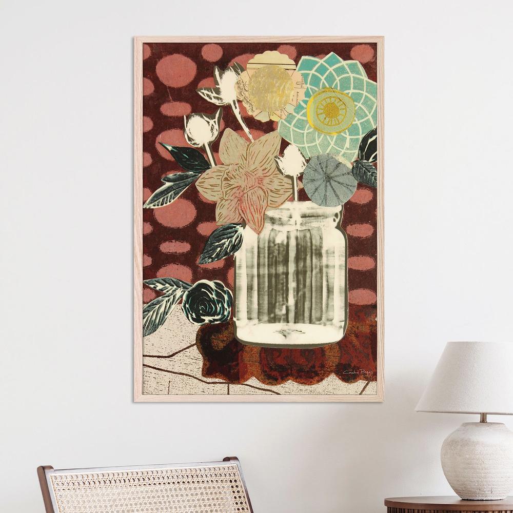 Floral Fling, Style A, Cream-by-Candra Boggs-wall-art-print-canvas-poster-framed-Gioia