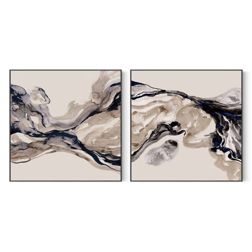 Flowing In Motion, Style A & B, Set Of 2-by-Lera-wall-art-print-canvas-poster-framed-Gioia