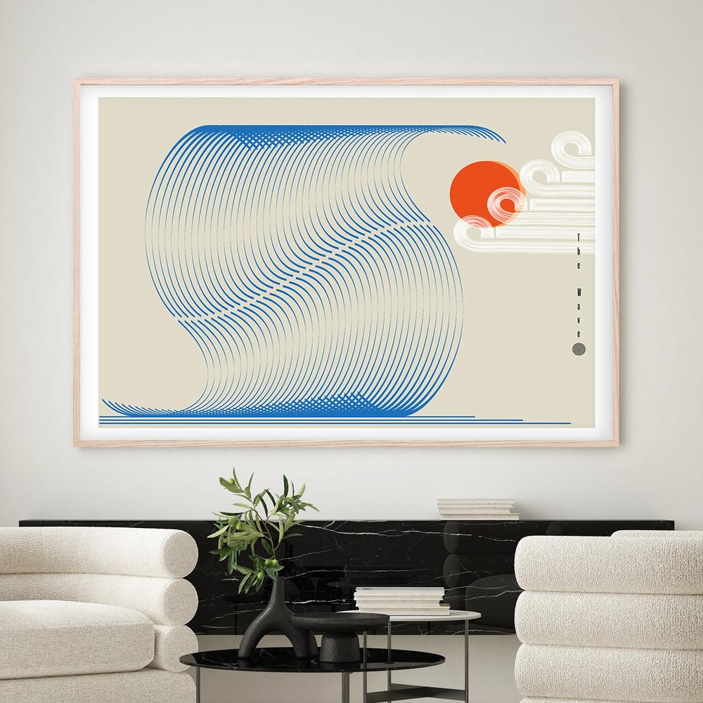 Flowing Sun and Waves-by-Frances Collett-wall-art-print-canvas-poster-framed-Gioia