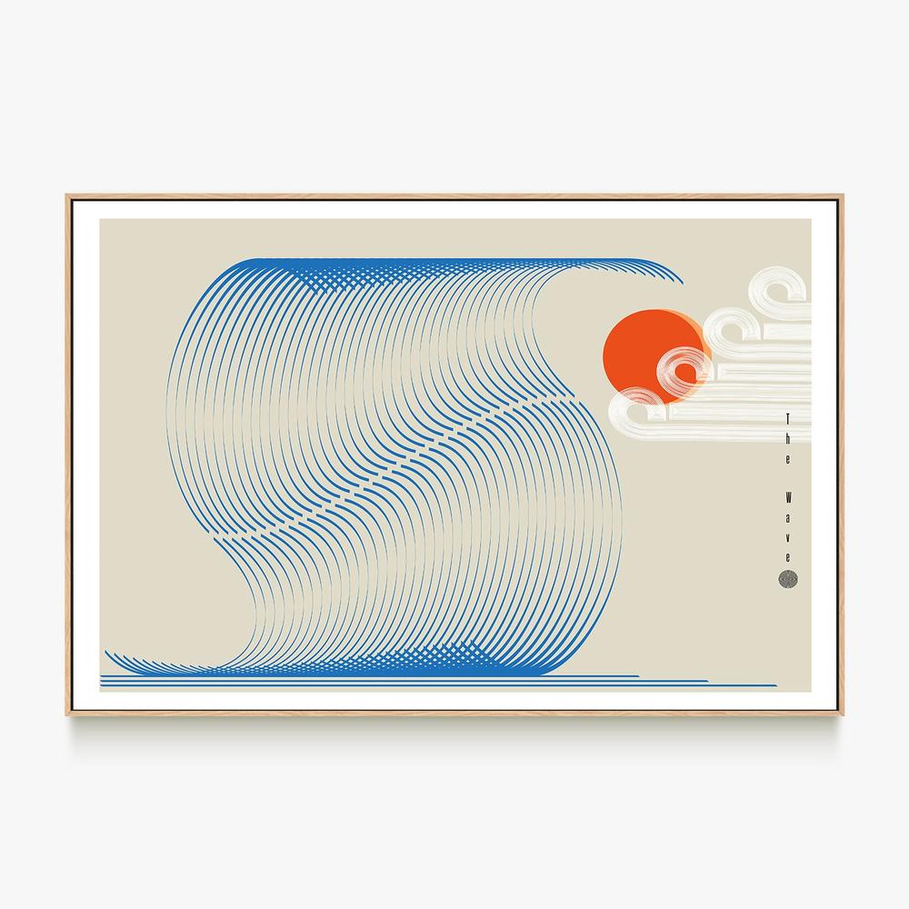 Flowing Sun and Waves-by-Frances Collett-wall-art-print-canvas-poster-framed-Gioia