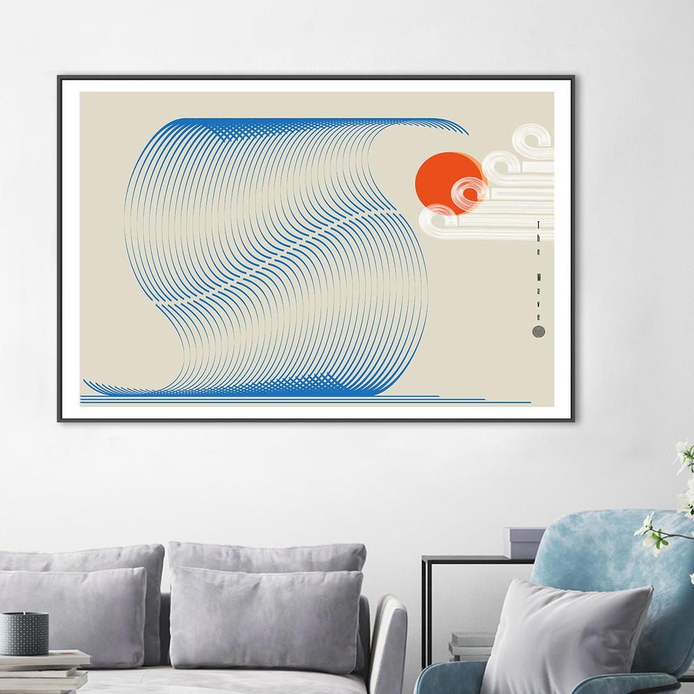 Flowing Sun and Waves-by-Frances Collett-wall-art-print-canvas-poster-framed-Gioia